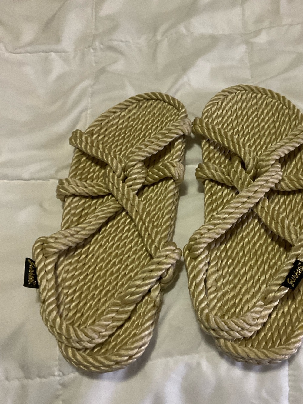 Women’s Rope Slide Sandals in Natural Tan